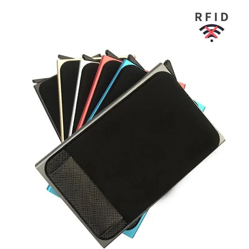 Porte-carte minimaliste en aluminium et Lycra avec protection RFID — photo 3