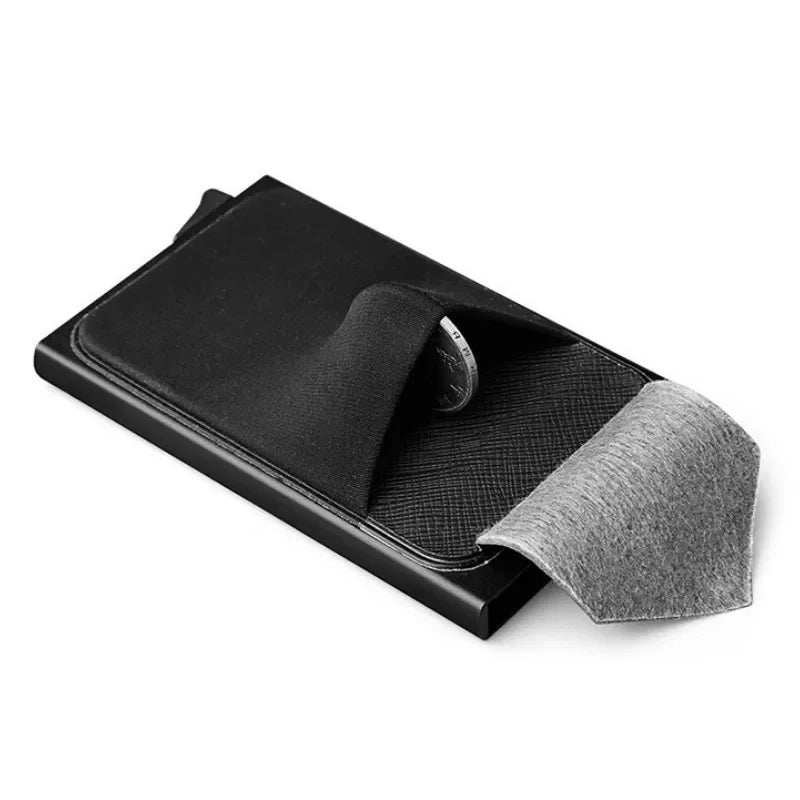 Porte-carte minimaliste en aluminium et Lycra avec protection RFID — photo 4