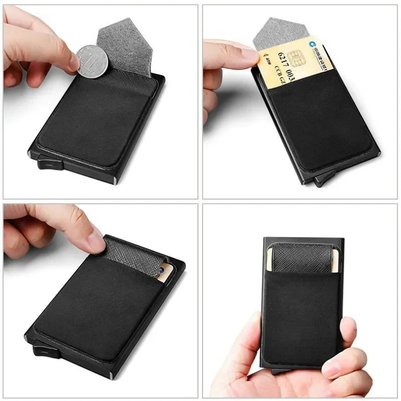 Porte-carte minimaliste en aluminium et Lycra avec protection RFID — photo 6