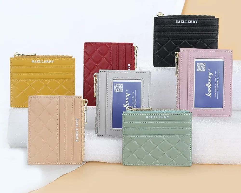 Porte-carte Baellerry ultra-mince et élégant en cuir PU pour femme — photo 1