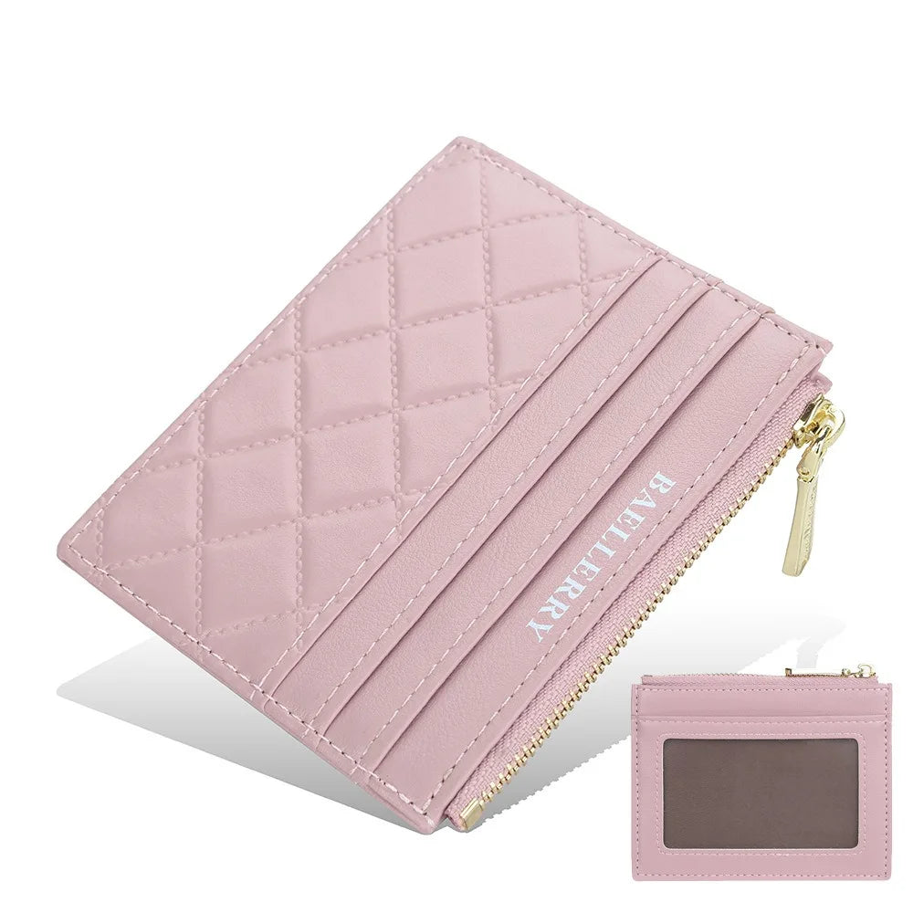 Porte-carte Baellerry ultra-mince et élégant en cuir PU pour femme — photo 11