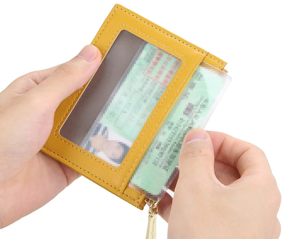 Porte-carte Baellerry ultra-mince et élégant en cuir PU pour femme — photo 3 Image