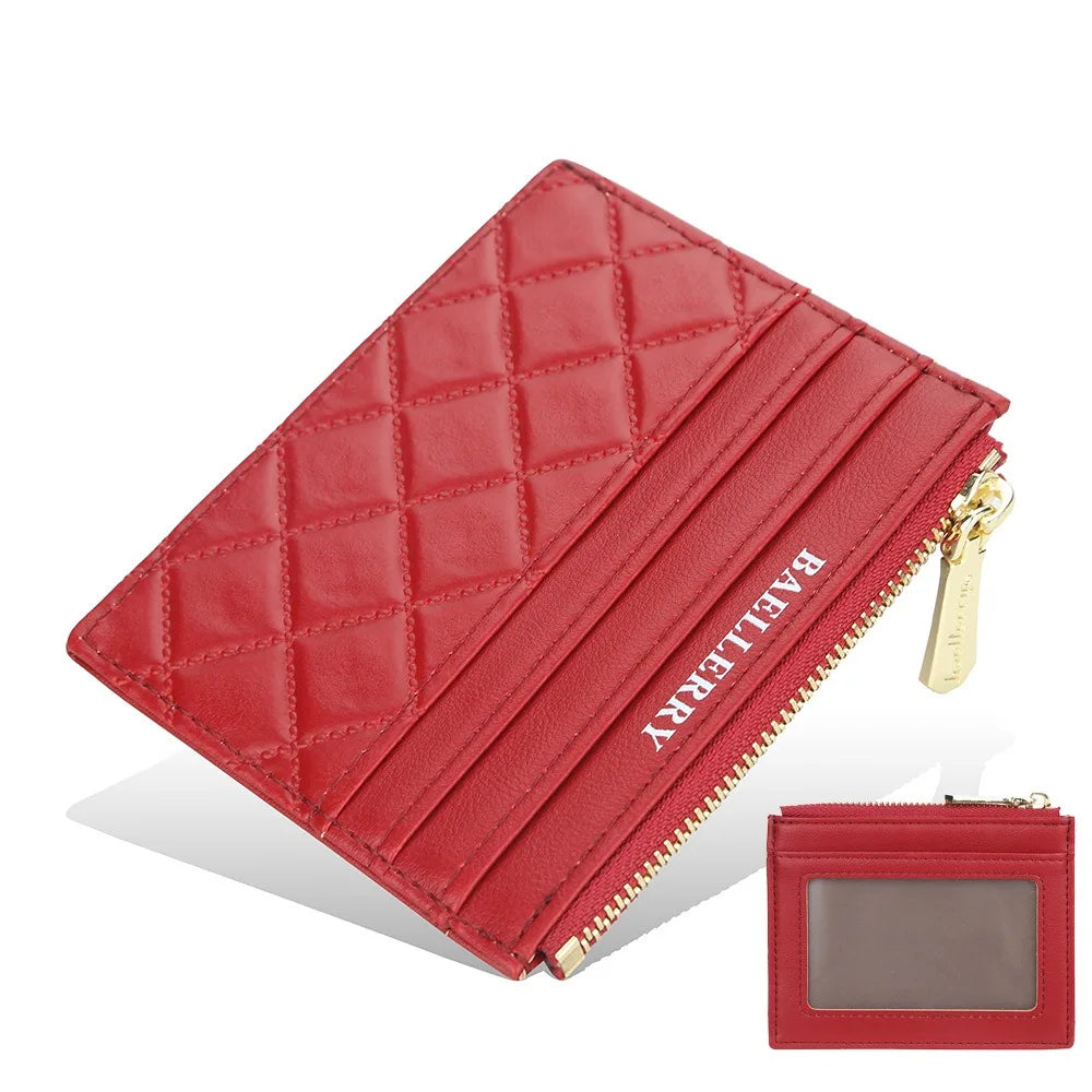 Porte-carte Baellerry ultra-mince et élégant en cuir PU pour femme — photo 6