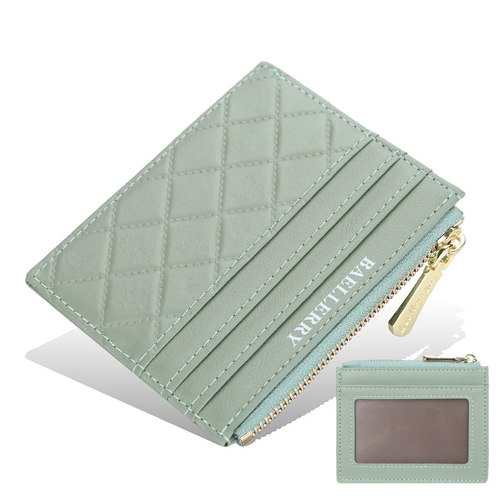 Porte-carte Baellerry ultra-mince et élégant en cuir PU pour femme — photo 7