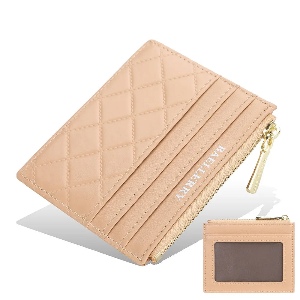 Porte-carte Baellerry ultra-mince et élégant en cuir PU pour femme — photo 8