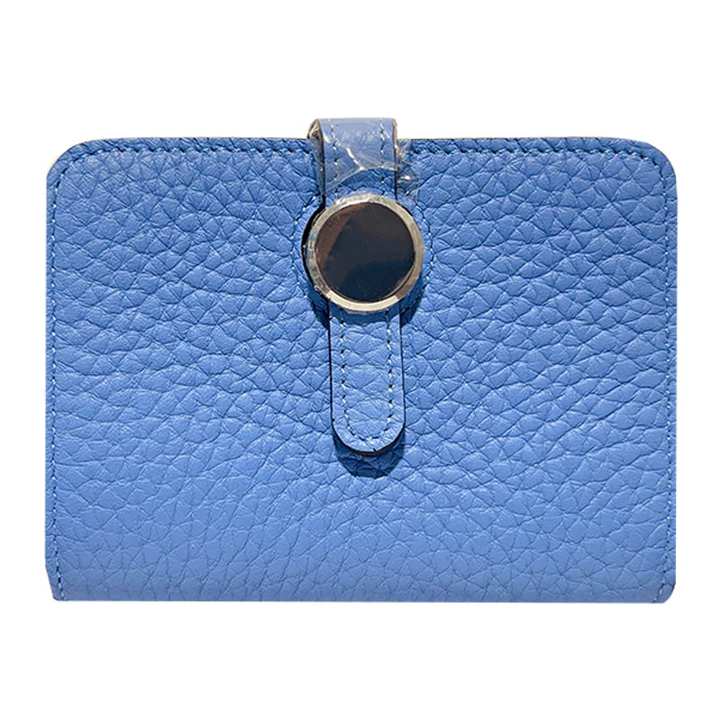 Porte-carte en cuir de vachette grainé avec fermoir rotatif - luxe unisexe — photo 6