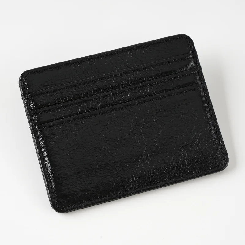 Porte-carte ultra-fin en cuir pu effet pailleté pour homme et femme — photo 6