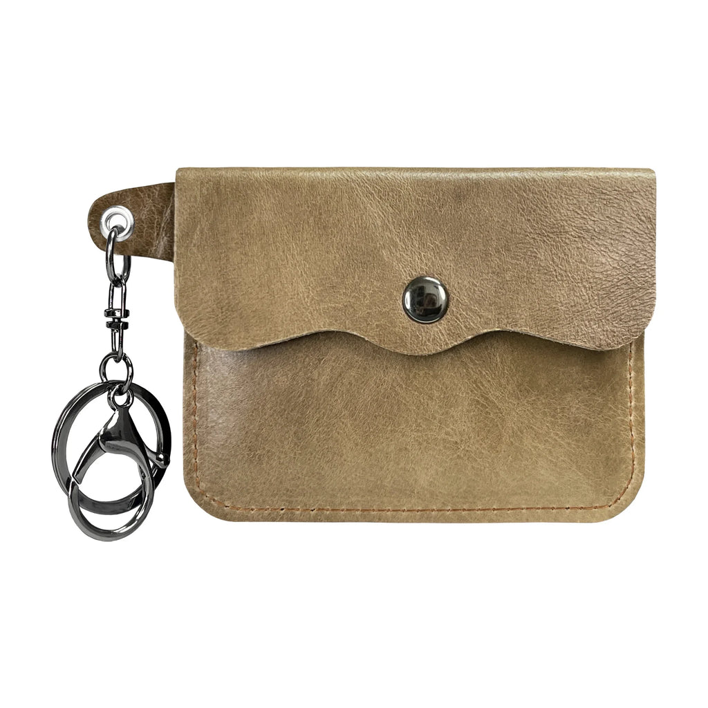 Porte-carte et porte-monnaie slim en cuir de vachette véritable avec porte-clés — photo 10