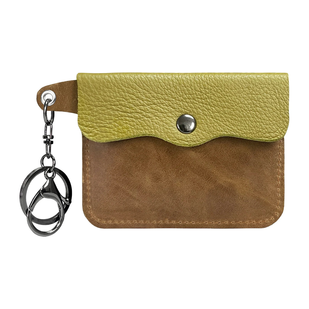Porte-carte et porte-monnaie slim en cuir de vachette véritable avec porte-clés — photo 12