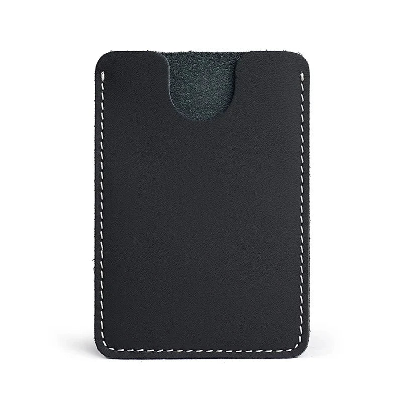 Porte-carte ultra-fin en cuir de vachette pleine fleur pour homme et femme — photo 11