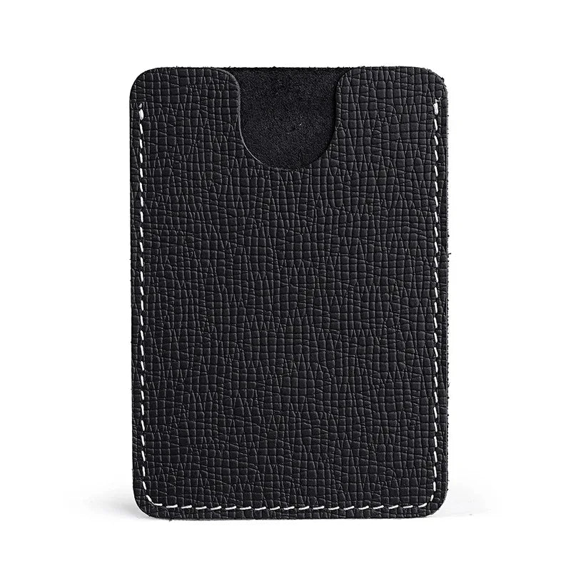 Porte-carte ultra-fin en cuir de vachette pleine fleur pour homme et femme — photo 13