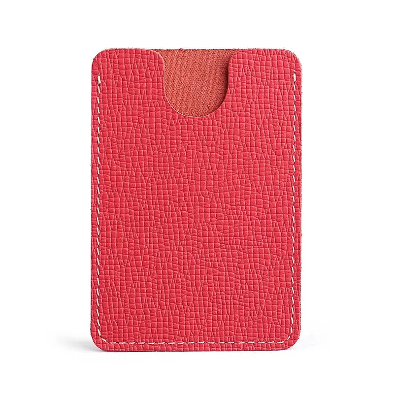 Porte-carte ultra-fin en cuir de vachette pleine fleur pour homme et femme — photo 8