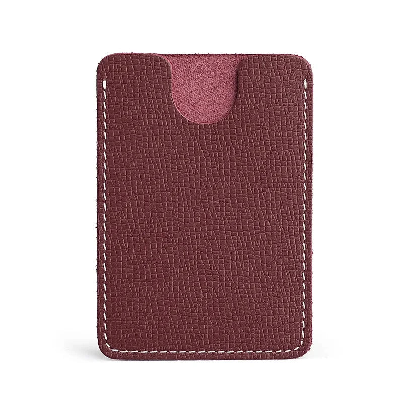 Porte-carte ultra-fin en cuir de vachette pleine fleur pour homme et femme — photo 9