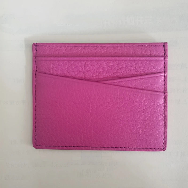 Porte-carte en cuir de vachette véritable personnalisable – Luxe minimaliste — photo 15