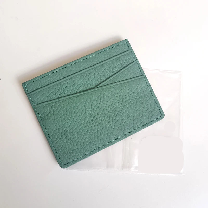 Porte-carte en cuir de vachette véritable personnalisable – Luxe minimaliste — photo 17