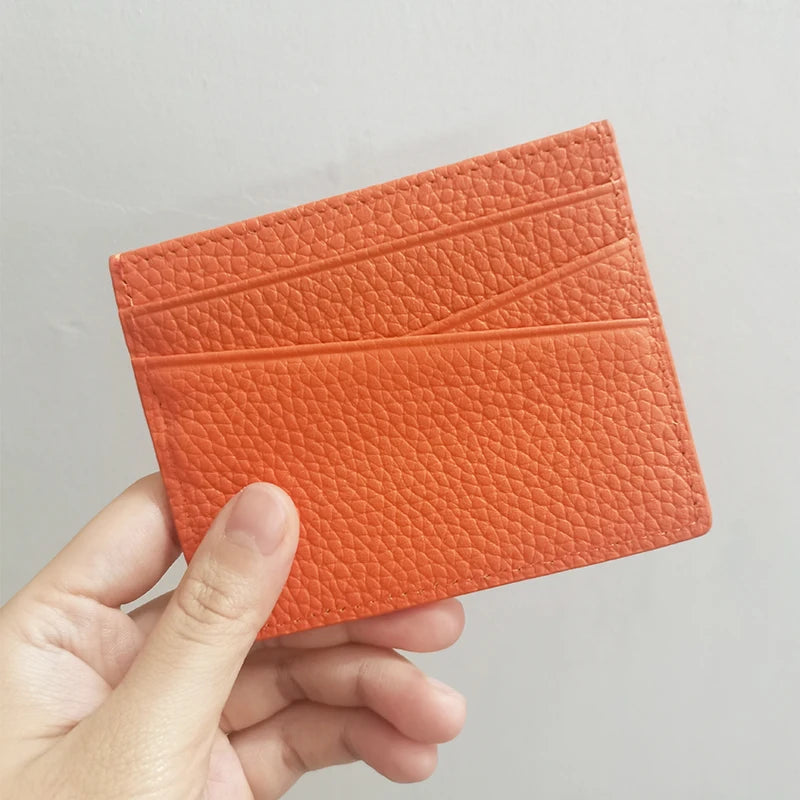 Porte-carte en cuir de vachette véritable personnalisable – Luxe minimaliste — photo 19