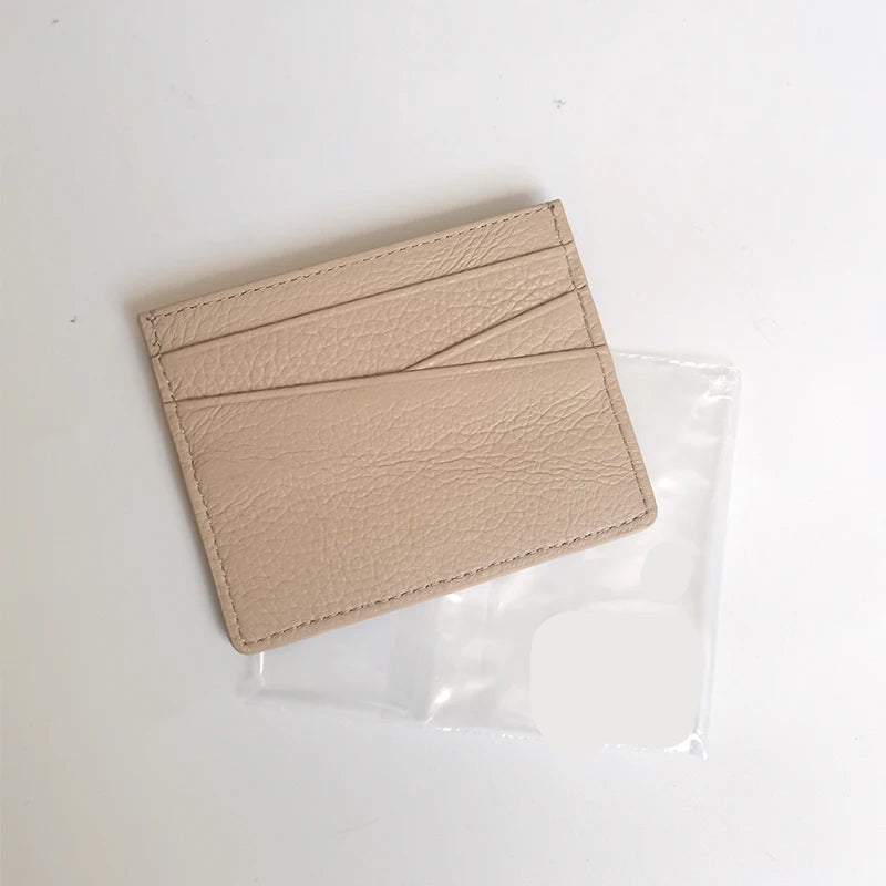 Porte-carte en cuir de vachette véritable personnalisable – Luxe minimaliste — photo 21