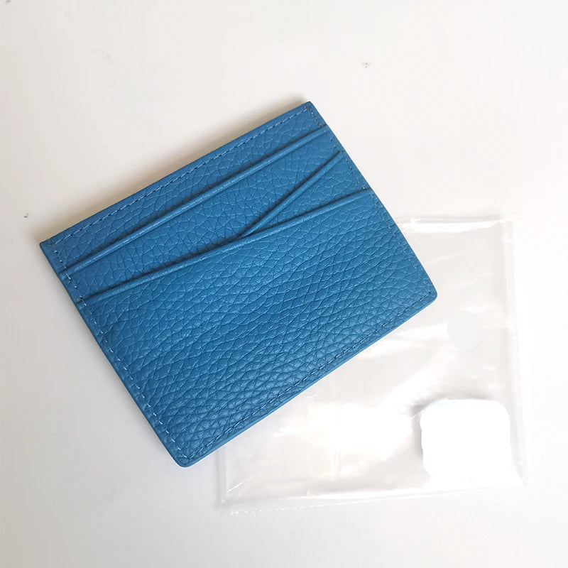 Porte-carte en cuir de vachette véritable personnalisable – Luxe minimaliste — photo 25