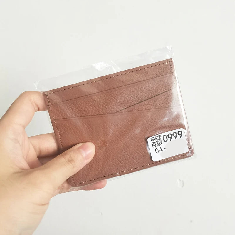 Porte-carte en cuir de vachette véritable personnalisable – Luxe minimaliste — photo 27