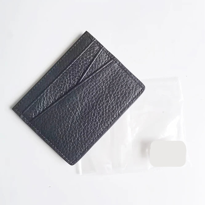 Porte-carte en cuir de vachette véritable personnalisable – Luxe minimaliste — photo 28