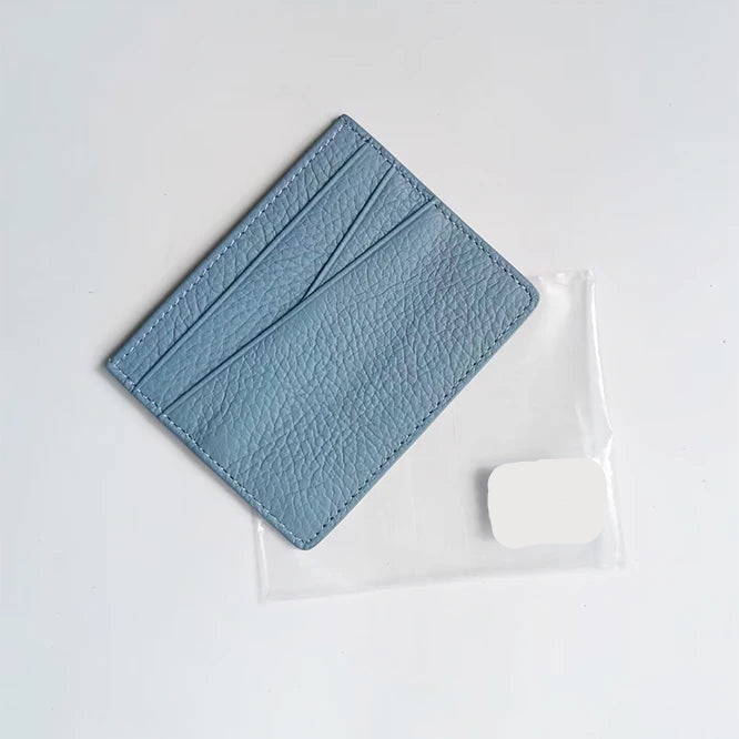 Porte-carte en cuir de vachette véritable personnalisable – Luxe minimaliste — photo 31