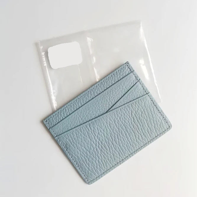 Porte-carte en cuir de vachette véritable personnalisable – Luxe minimaliste — photo 36