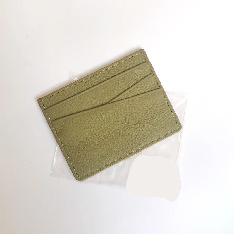 Porte-carte en cuir de vachette véritable personnalisable – Luxe minimaliste — photo 7