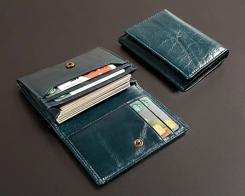 Porte-carte en cuir de vachette avec protection RFID - haute capacité — photo 10