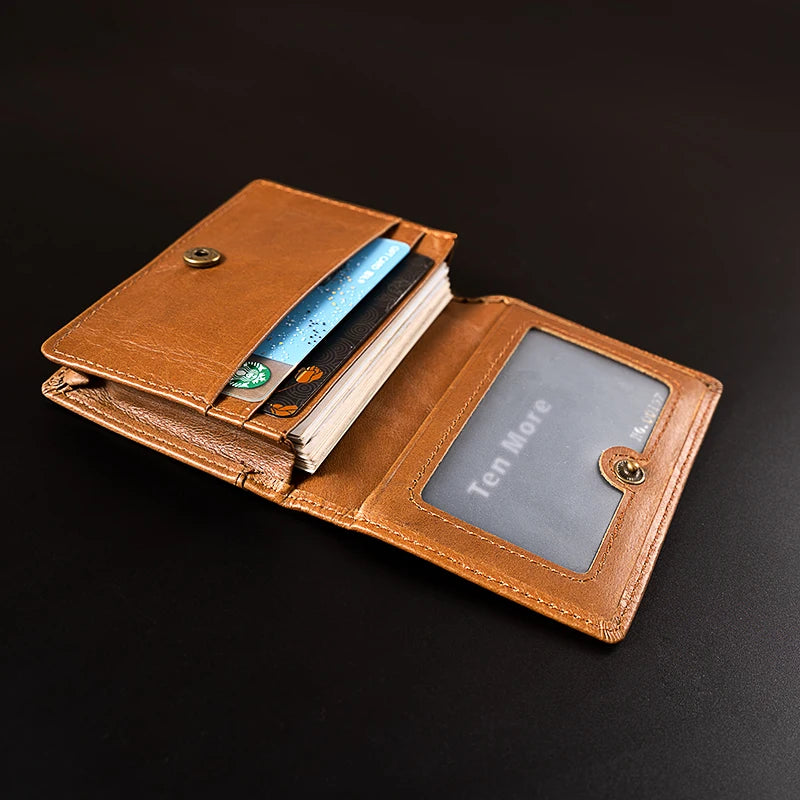 Porte-carte en cuir de vachette avec protection RFID - haute capacité — photo 3