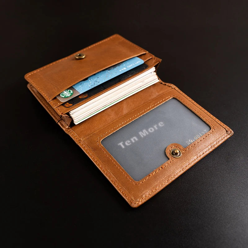 Porte-carte en cuir de vachette avec protection RFID - haute capacité — photo 4