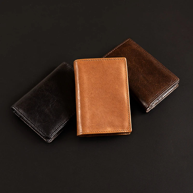 Porte-carte en cuir de vachette avec protection RFID - haute capacité — photo 6