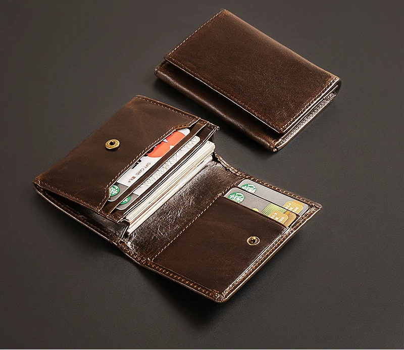 Porte-carte en cuir de vachette avec protection RFID - haute capacité — photo 7