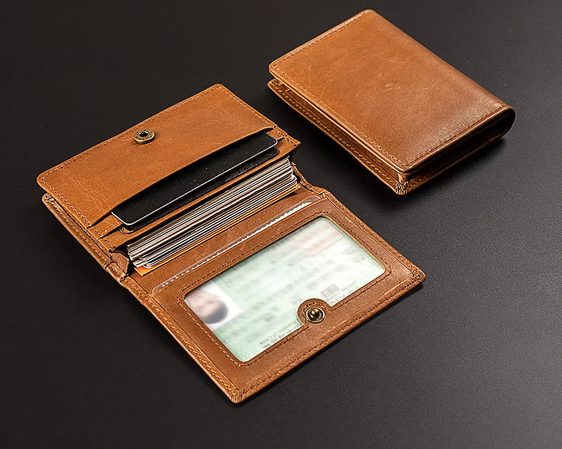 Porte-carte en cuir de vachette avec protection RFID - haute capacité — photo 8