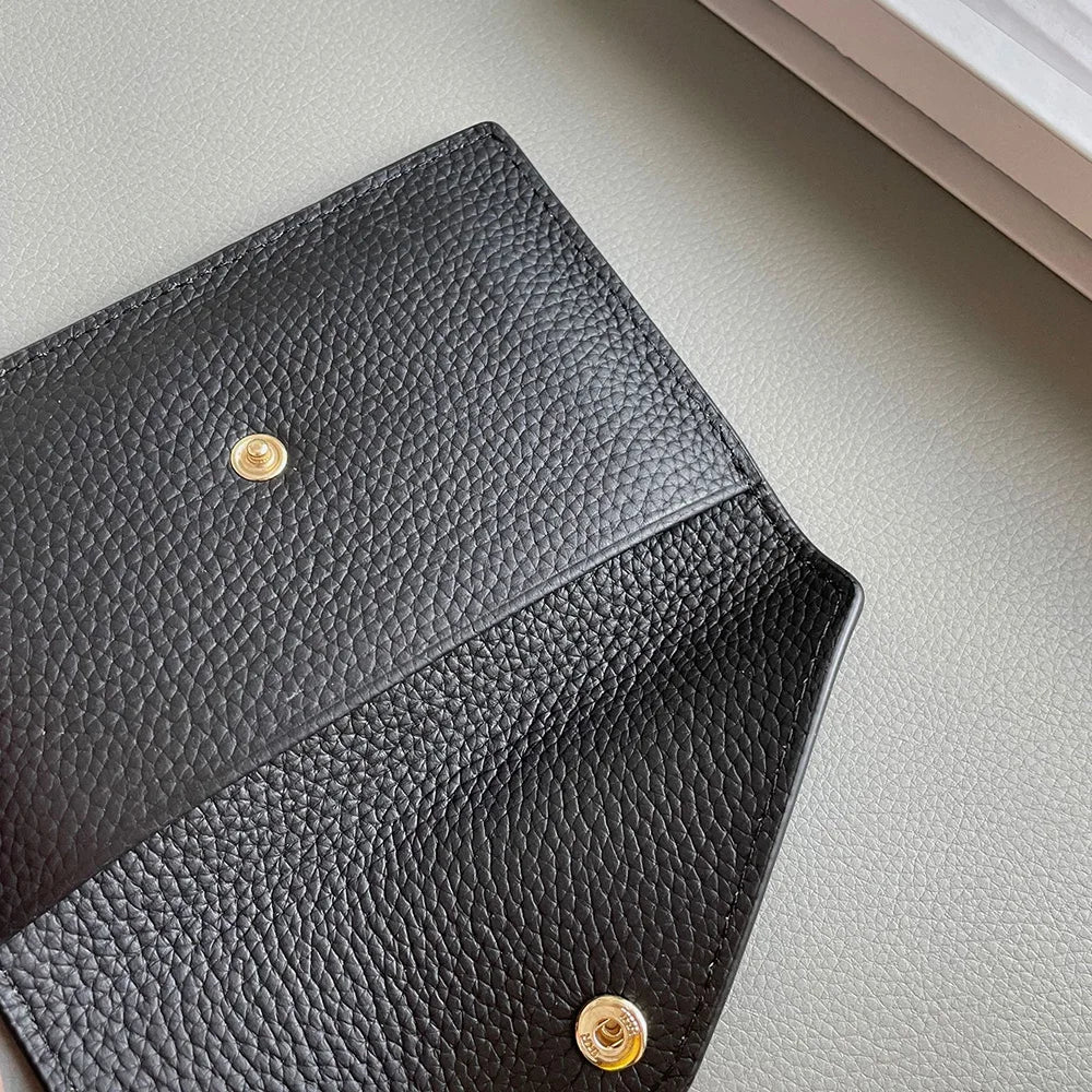 Porte-carte enveloppe en cuir de vachette véritable - élégance minimaliste — photo 4