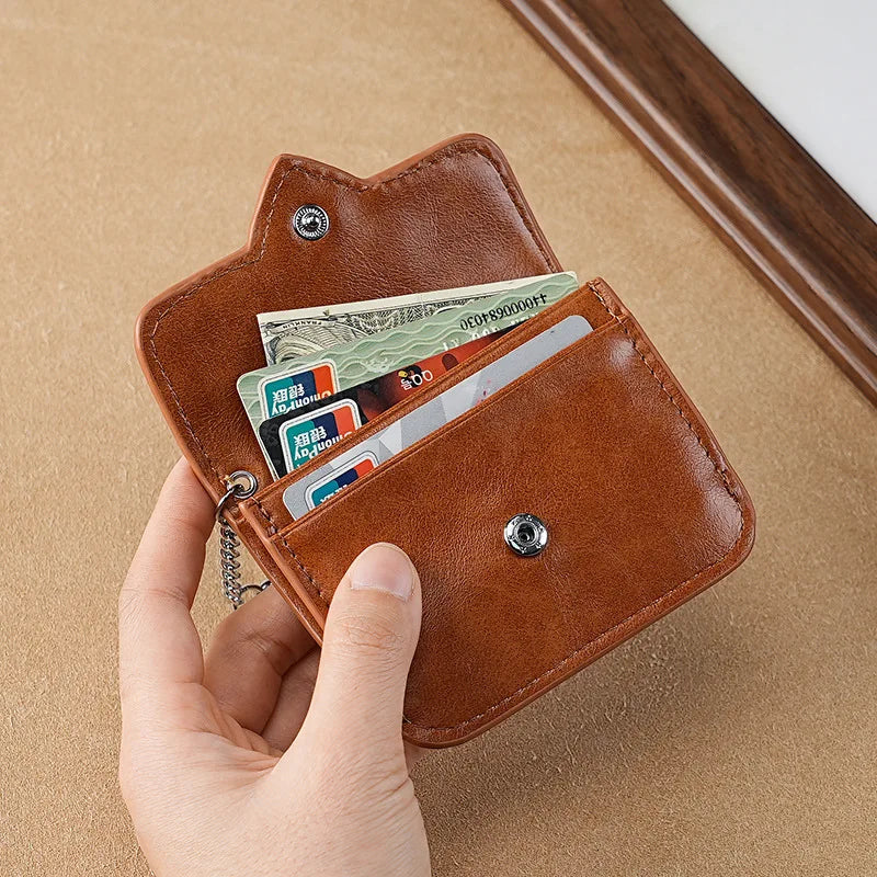 Porte-carte en cuir PU avec motif cœur pour femme — photo 2