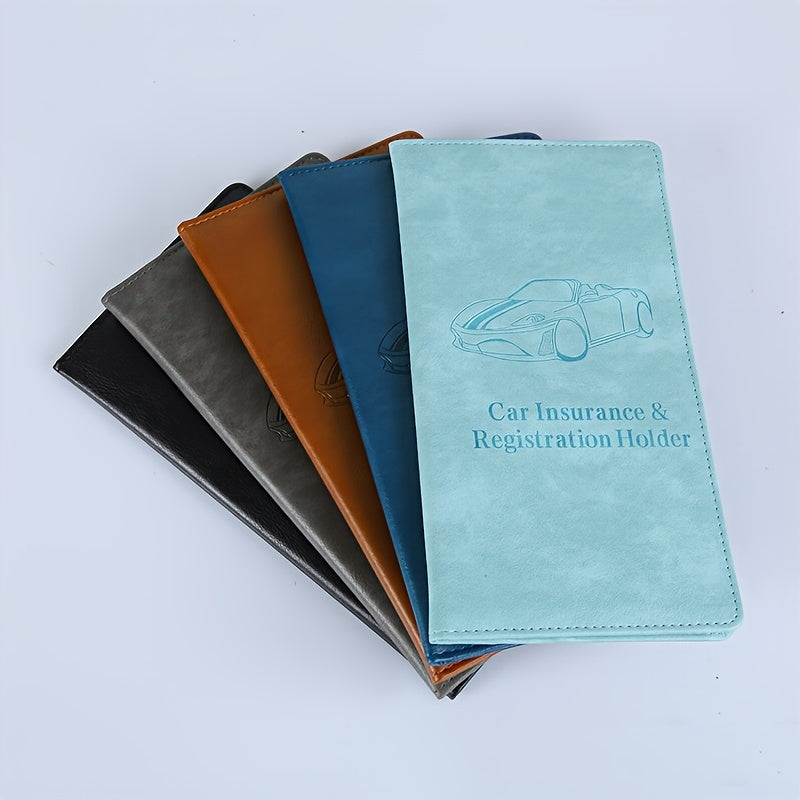 Porte-carte grise vertical 24 cm, gaufré, cinq coloris mats