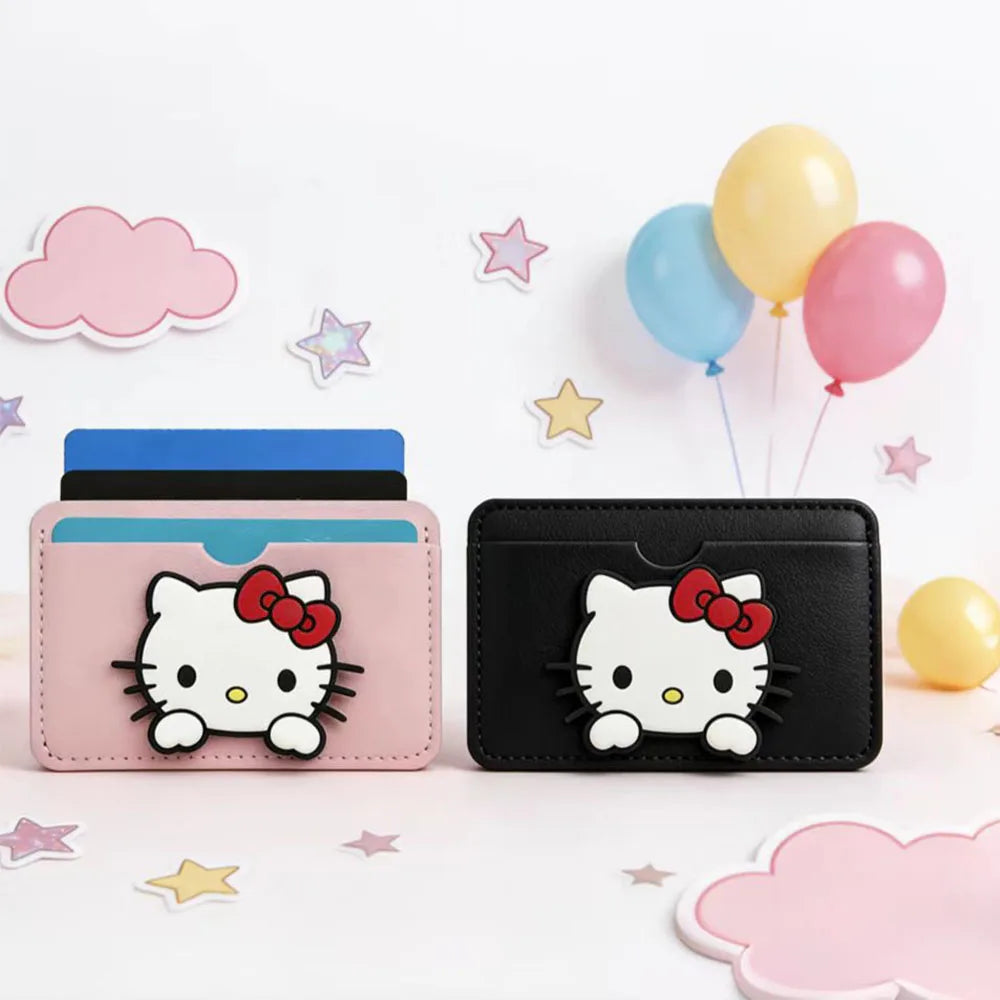 Porte-carte Sanrio Hello Kitty en cuir PU avec motif cartoon pour femme — photo 2