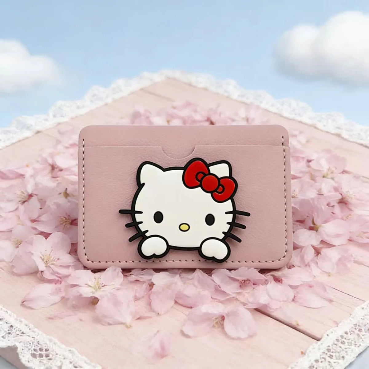 Porte-carte Sanrio Hello Kitty en cuir PU avec motif cartoon pour femme — photo 4
