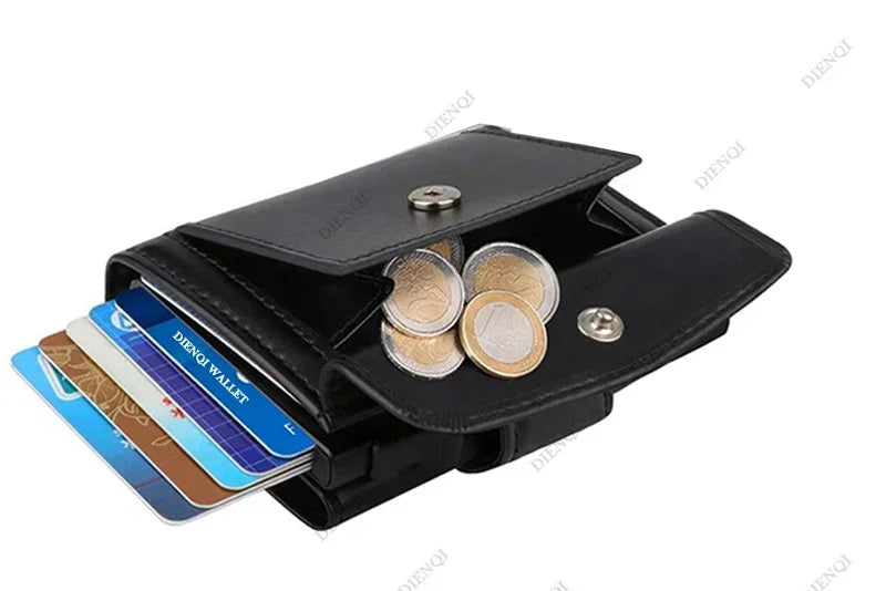 Porte-carte luxe en cuir et fibre de carbone avec protection RFID — photo 4