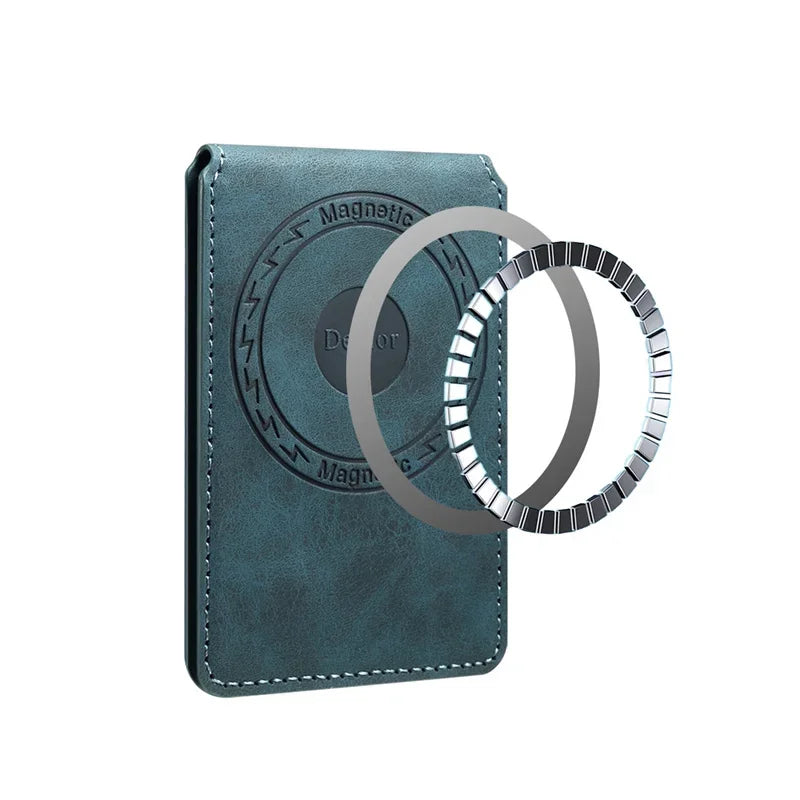 Porte-carte magnétique bifold en cuir PU avec protection RFID pour smartphone — photo 5