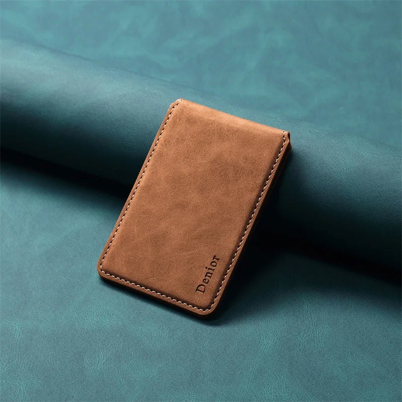 Porte-carte magnétique bifold en cuir PU avec protection RFID pour smartphone — photo 6