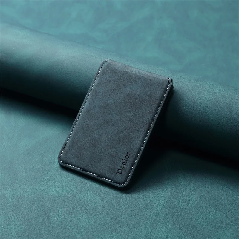 Porte-carte magnétique bifold en cuir PU avec protection RFID pour smartphone — photo 7