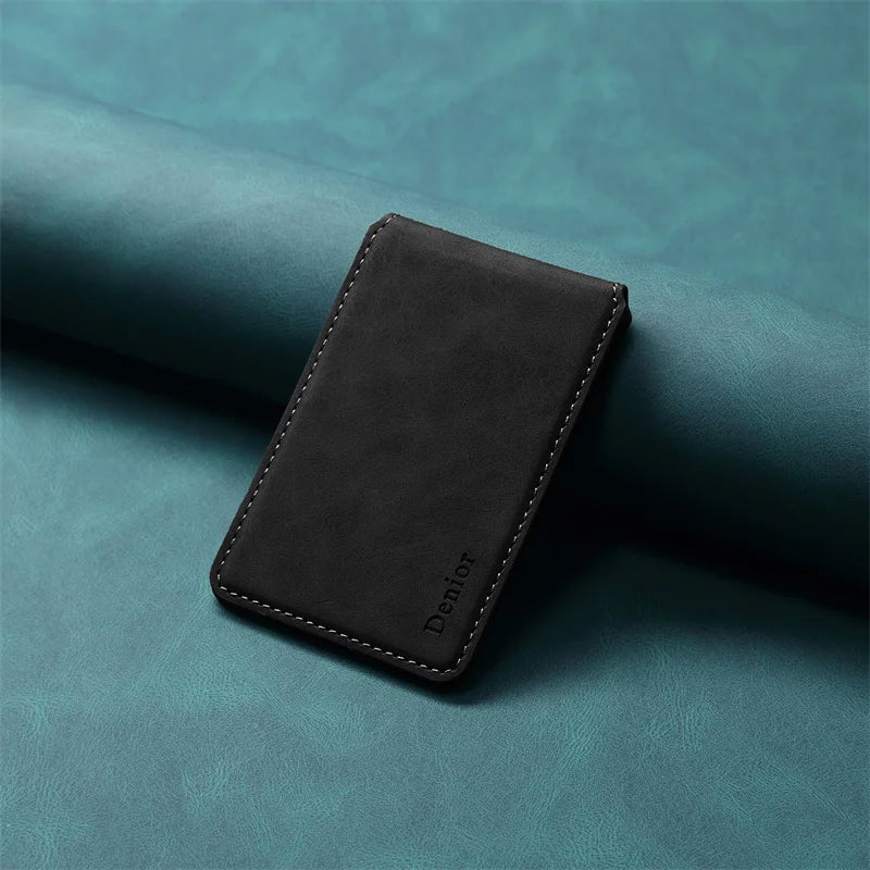 Porte-carte magnétique bifold en cuir PU avec protection RFID pour smartphone — photo 8 Image