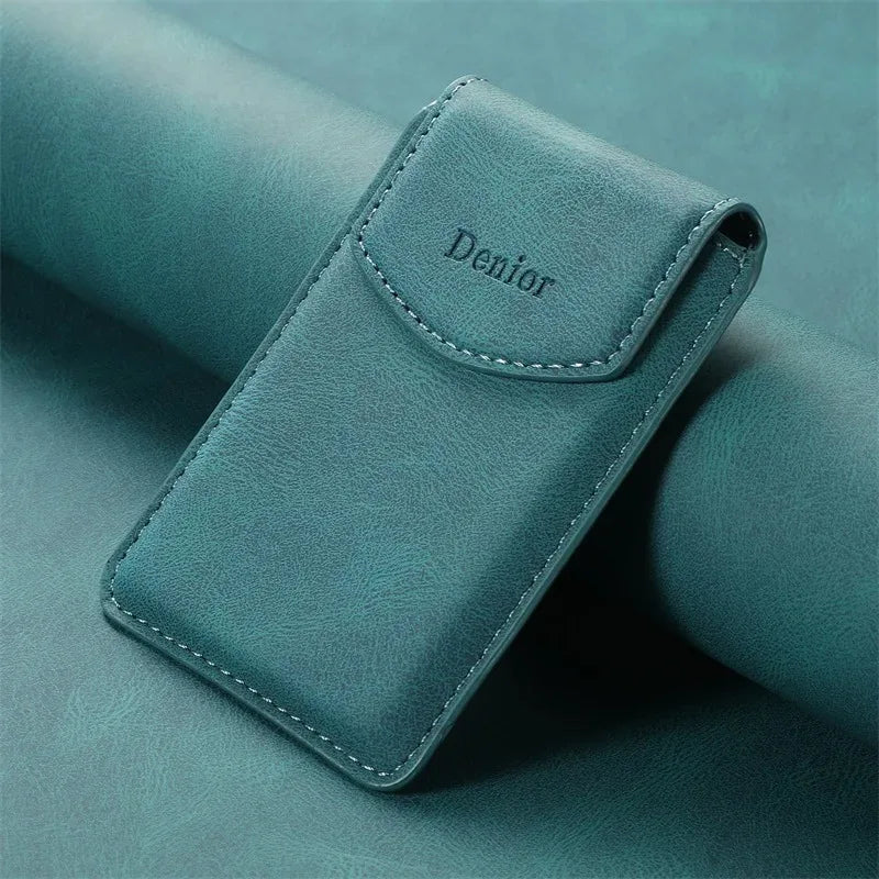 Porte-carte magnétique ultra-fin en cuir synthétique avec fermeture aimantée — photo 3