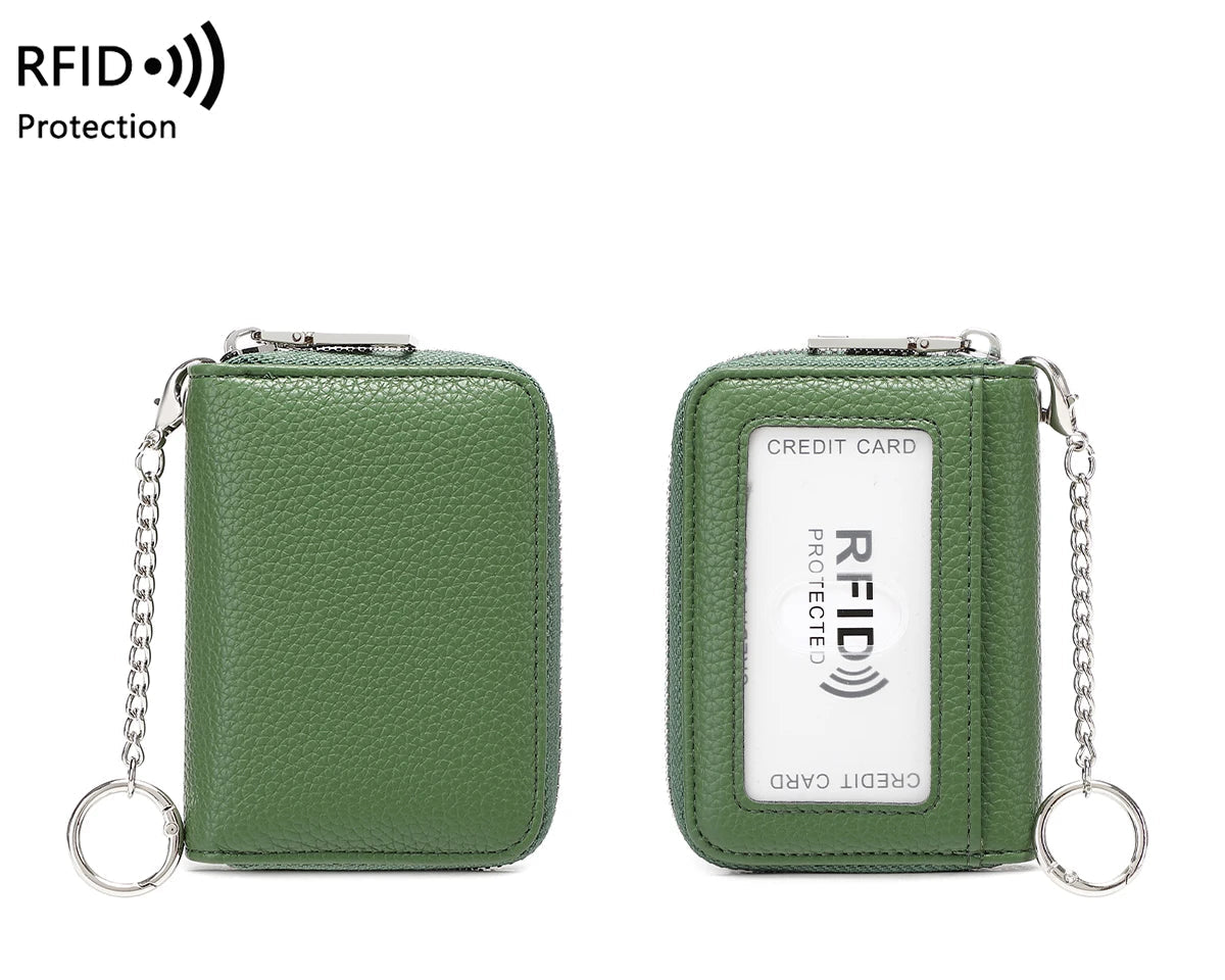 Porte-carte en accordéon avec protection RFID et porte-clés — photo 11