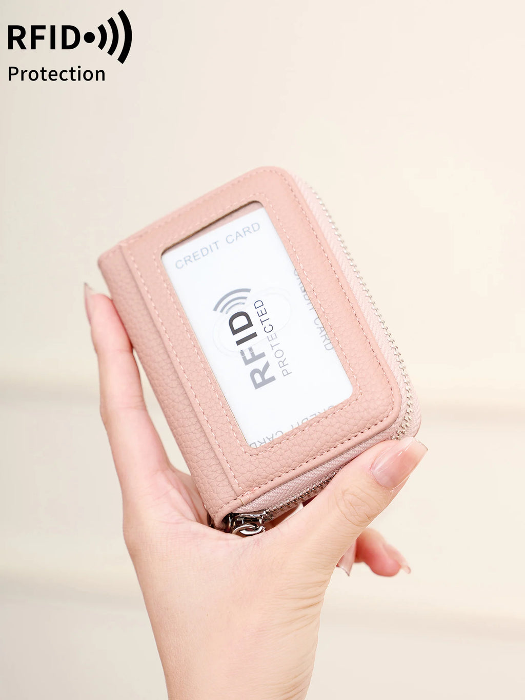 Porte-carte en accordéon avec protection RFID et porte-clés — photo 3