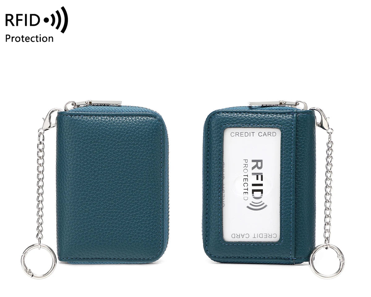 Porte-carte en accordéon avec protection RFID et porte-clés — photo 7