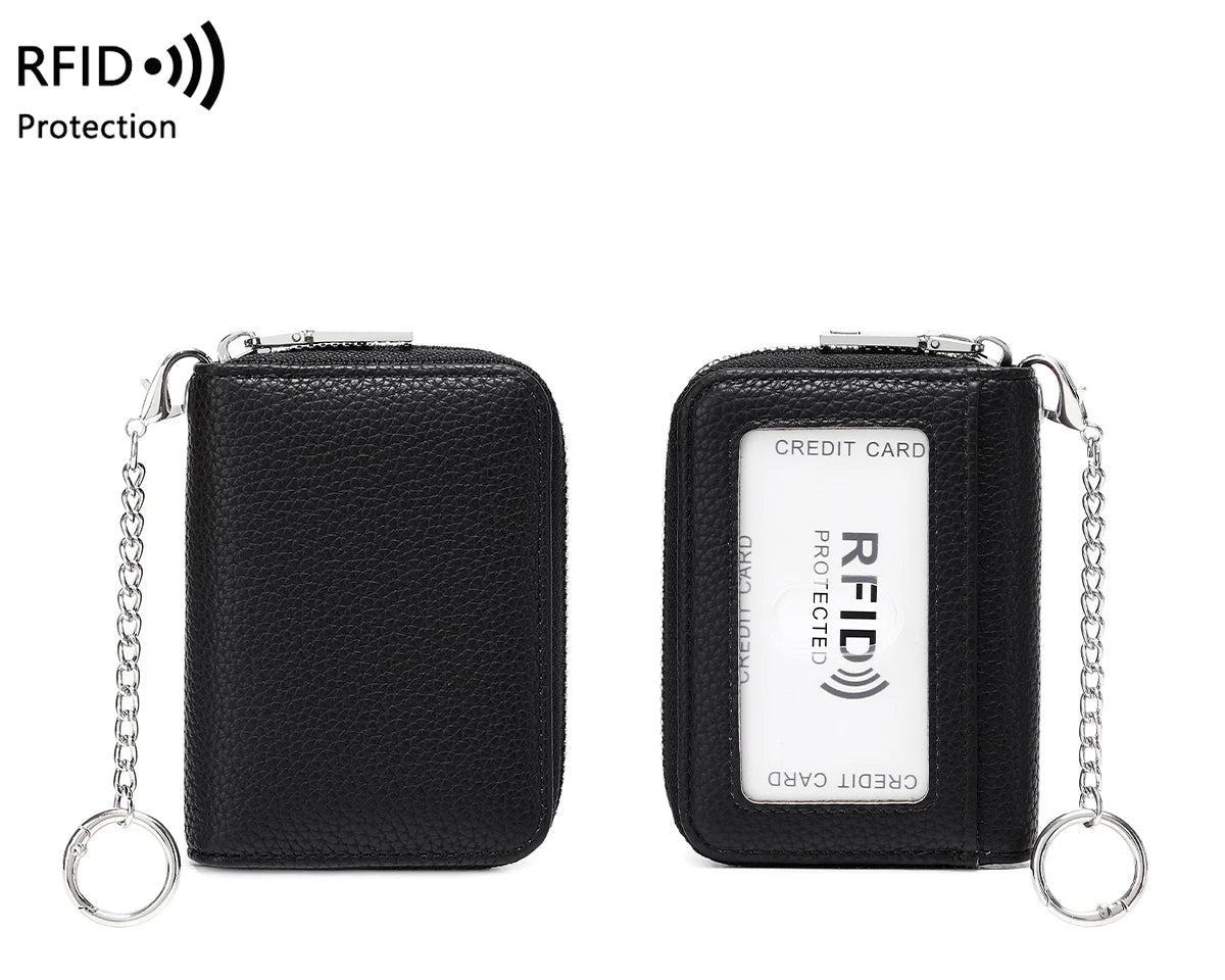 Porte-carte en accordéon avec protection RFID et porte-clés — photo 8