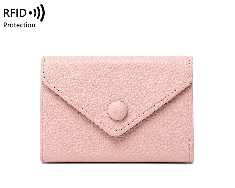 Porte-carte antivol RFID en cuir litchi pour femme — photo 13