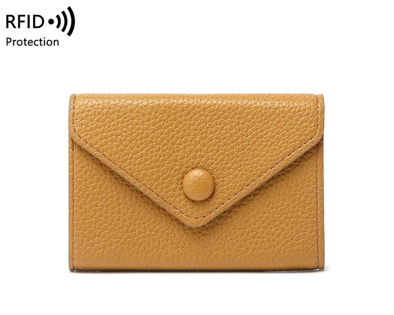 Porte-carte antivol RFID en cuir litchi pour femme — photo 8